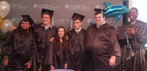College of Staten Island students during graduation ceremony