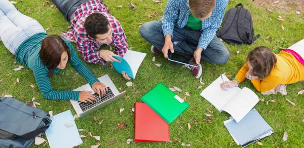 Students Having Class Outside
