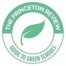The Princeton Review Guide to Green Schools Logo The Princeton Review Guide to Green Schools circle shape green logo with the green leaf on the white background. 