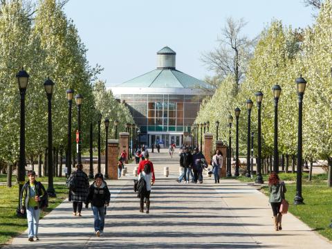 Alumni Walk Facing The Campus Center