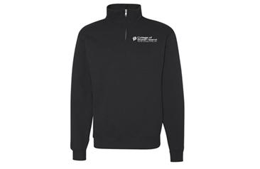 Black half zip sweatshirt CSI Logo Black half zip sweatshirt