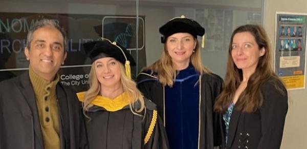 from left to right photo of  Dr. Zia, Professor Paez, Professor Yilmaz, Dr. Esposito